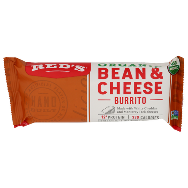 Red's All Natural Organic Bean, Rice & Cheddar Burrito