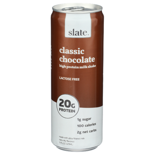 Slate Classic Chocolate Ultra-Filtered Lactose Free Protein Shake