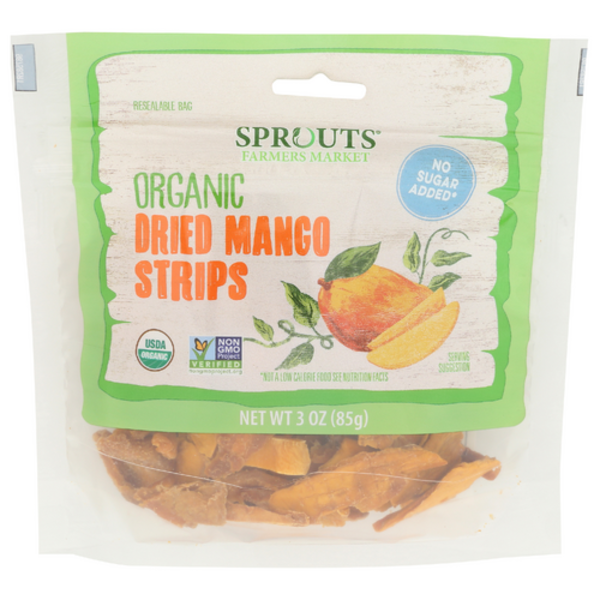 Sprouts Organic No Sugar Added Dried Mango Strips