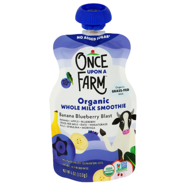 Once Upon A Farm Organic Baa Blueberry Blast Whole Milk Smoothie