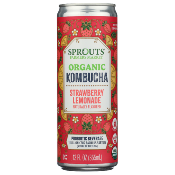 Sprouts Organic Strawberry Lemonade Kombucha