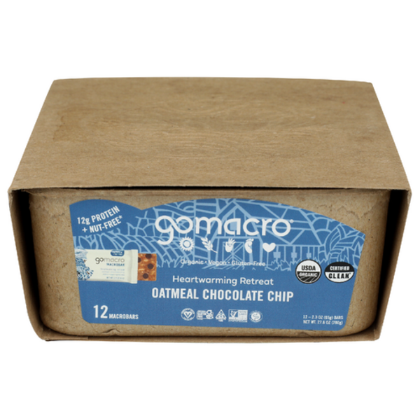Gomacro Organic Heartwarming Retreat Oatmeal Chocolate Chip 12 Pack