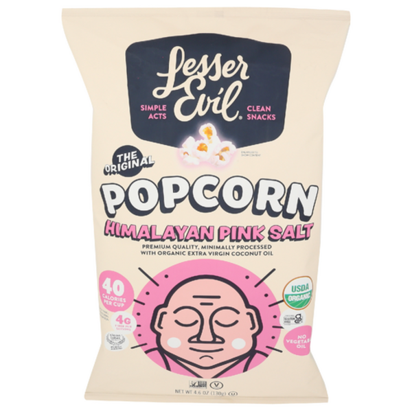 Lesser Evil Organic Himalayan Pink Salt Popcorn