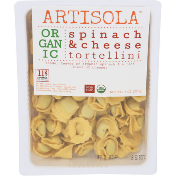 Artisola Artisan Pastas And Sauces Organic Spinach & Cheese Tortellini