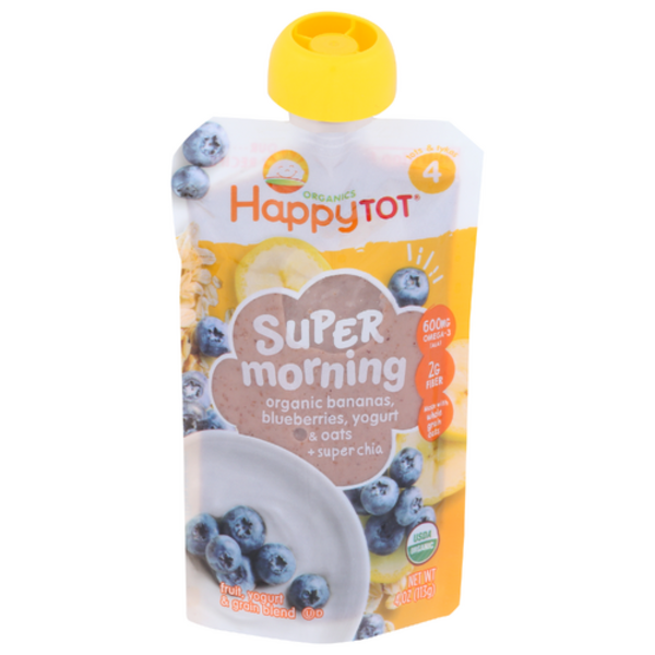 Happy Tot Organic Super Morning Baa Blueberry Yogurt & Oats + Super Chia Stage 4 Pouch