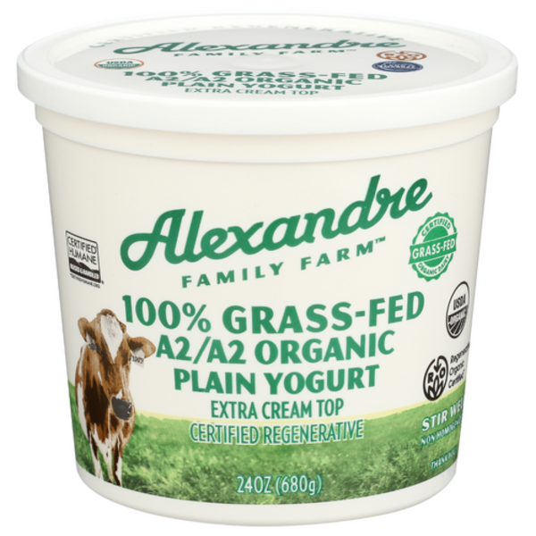 Alexandre Family Farms Organic A2/A2 Full Fat Grass Fed Extra Cream Top Yogurt