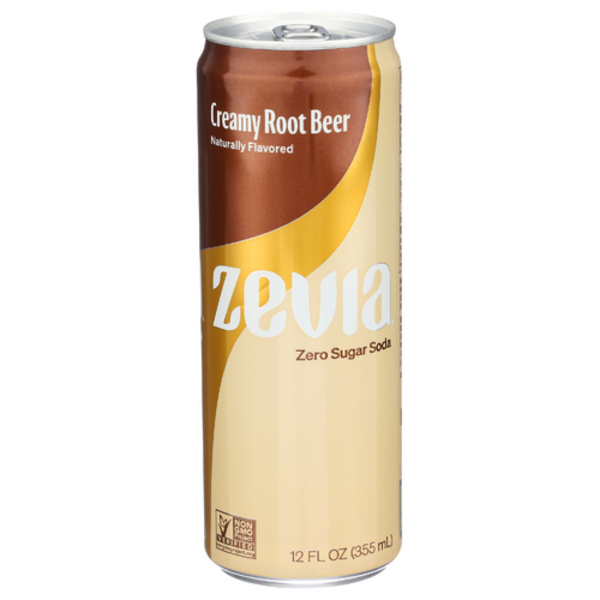 Zevia Creamy Root Beer Zero Sugar Soda