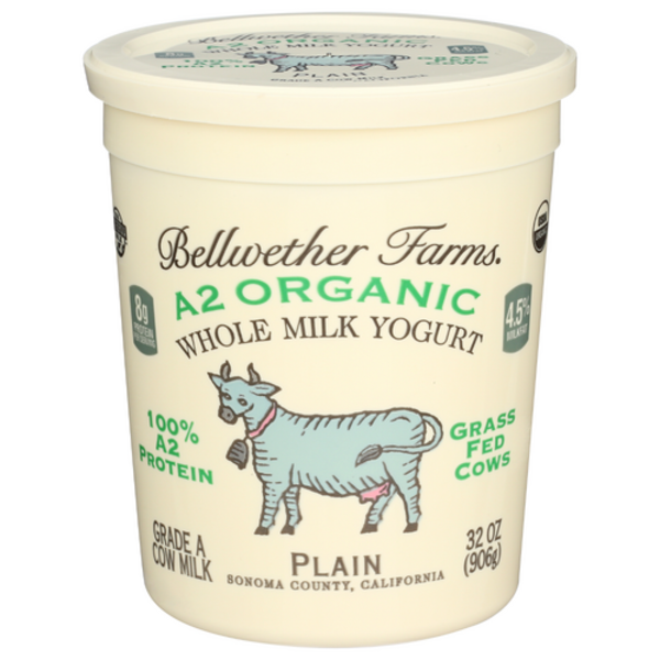 Bellwether Farms Organic Plain Whole Milk Yogurt