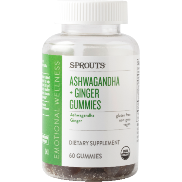 Sprouts Organic Ashwagandha + Ginger Gummies