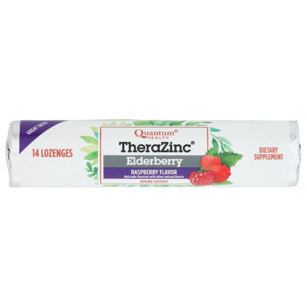 Quantum Health TheraZinc Elderberry Raspberry Lozenges