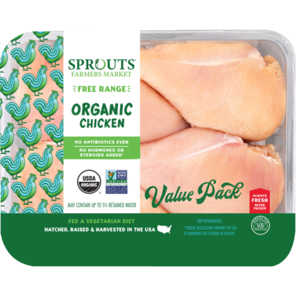 Sprouts Organic Boneless Skinless Chicken Breasts Value Pack