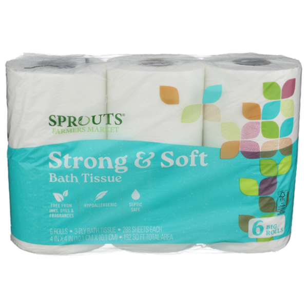 Sprouts Bath Tissue 3 Ply 6 Roll