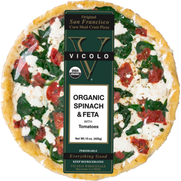 Vicolo Organic Spinach & Feta With Tomatoes Pizza
