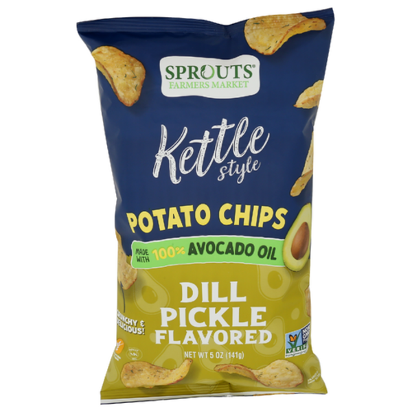 Sprouts Dill Pickle Kettle Style Avocado Oil Potato Chips