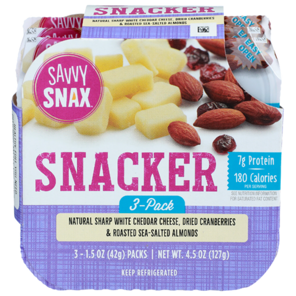 Savvy Snax White Cheddar Cheese and Almond Snack 3 Pack