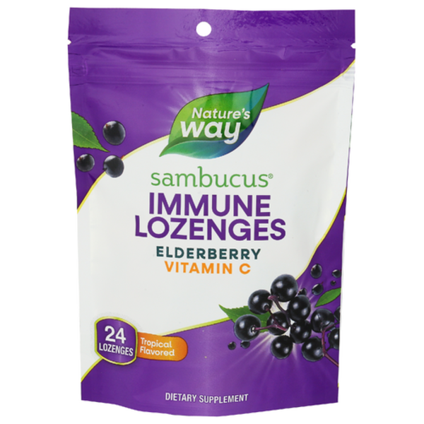 Nature's Way Tropical Flavored Sambucus Elderberry Vitamin C Lozenges