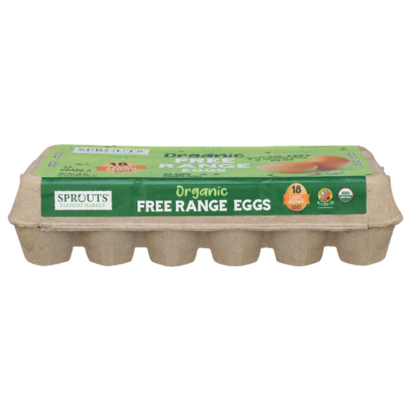 Sprouts Organic Free Range Large Grade A Brown Eggs