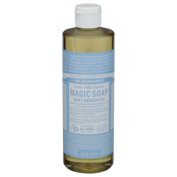 Dr. Bronner's 18-in-1 Hemp Unscented Pure-Castile Soap