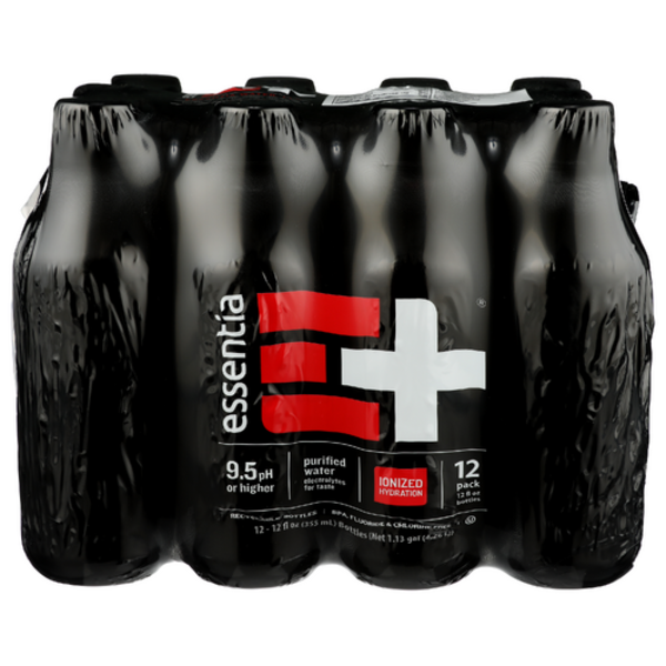 Essentia Ionized Hydration Purified Water 12 Pack of 12 Foz Bottles