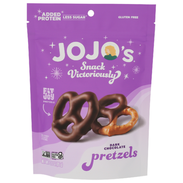 Jojo's Chocolate Dark Chocolate Covered Pretzels