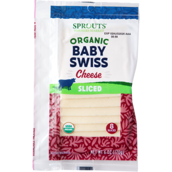 Sprouts Organic Baby Swiss Sliced Cheese