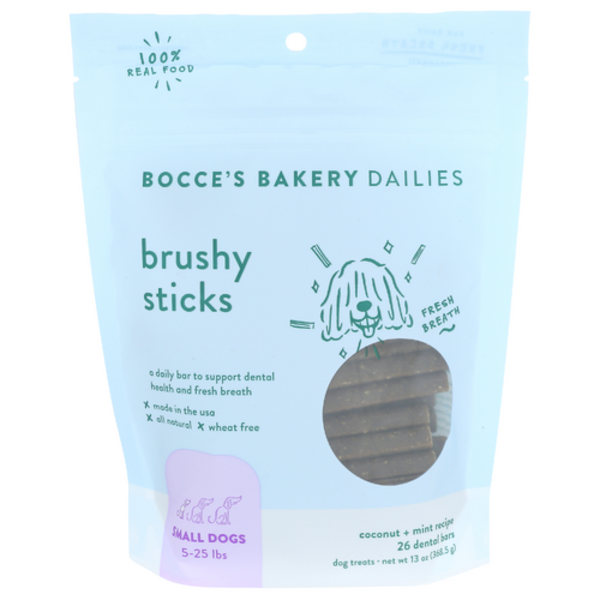 Bocces Bakery Coconut & Mint Brushy Sticks For Small Dogs